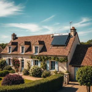 image montrant une installation d'un chauffe-eau solaire sur le toit d'une maison à lavelanet en ariège 09